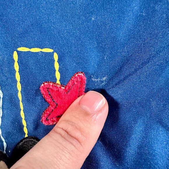 Disney Store 18-24 Months Blue Mickey Mouse One Piece Snowsuit Patches Stitching - Picture 7 of 12